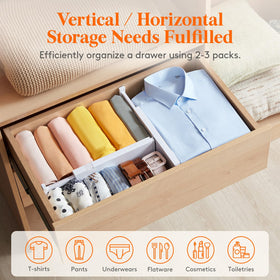 Lifewit ABS dividers with EVA foam ends protect drawers
