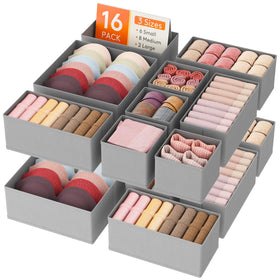 Lifewit bra-underwear-bin keeps bras and underwear neatly organized.