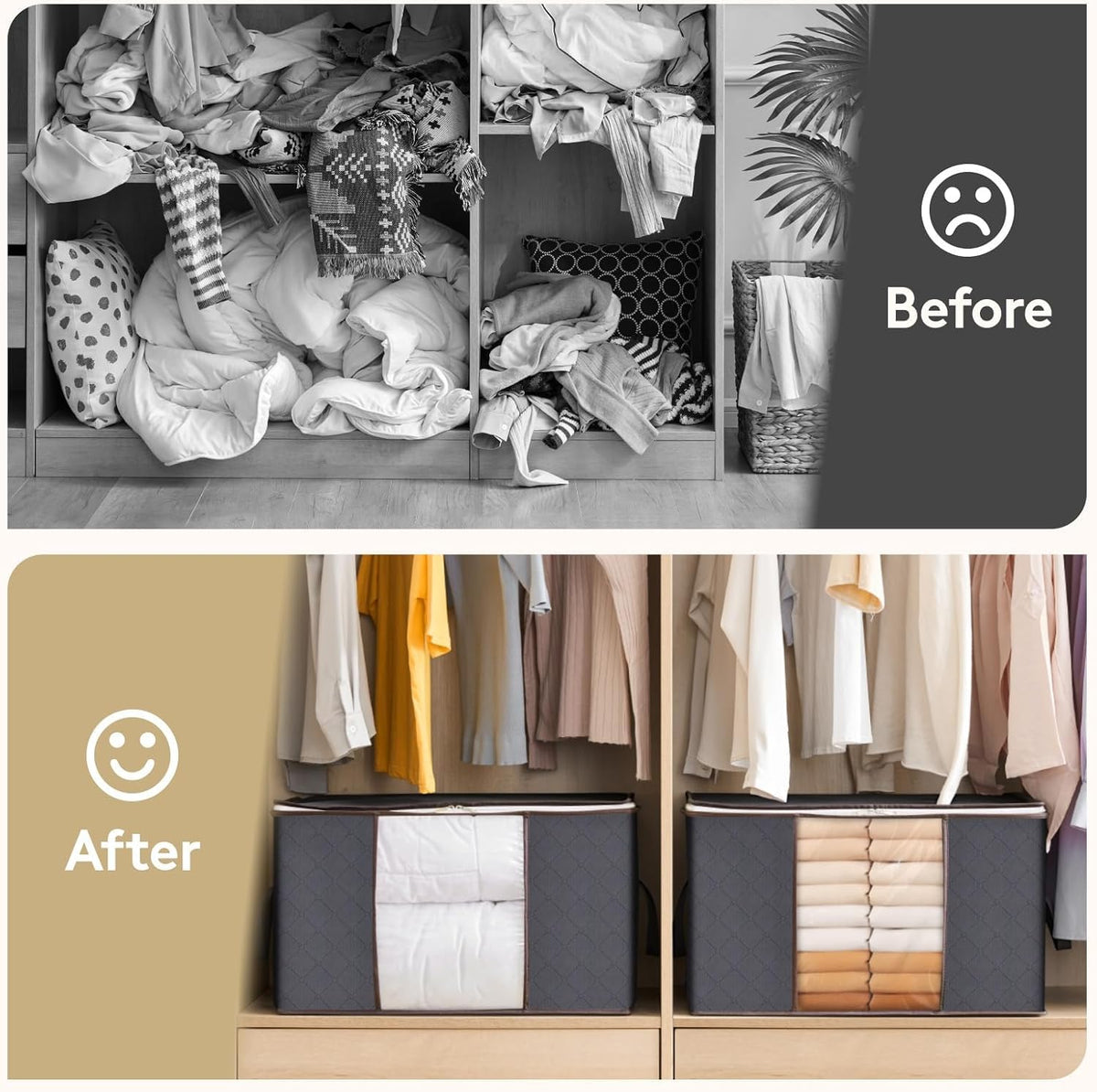Durable Lifewit storage solution for seasonal wardrobe changes