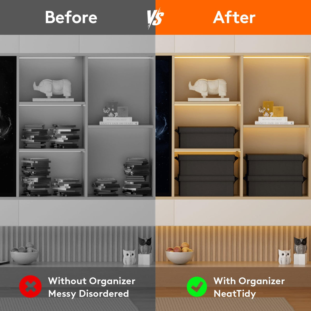 Lifewit organizer helps arrange a growing DVD collection neatly.