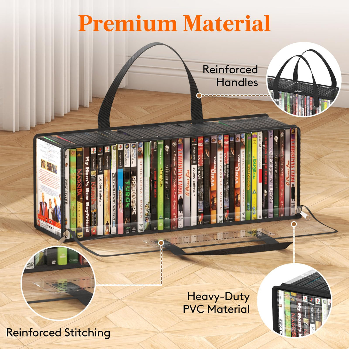 Lifewit six-pack holds up to 210 DVDs for organized media