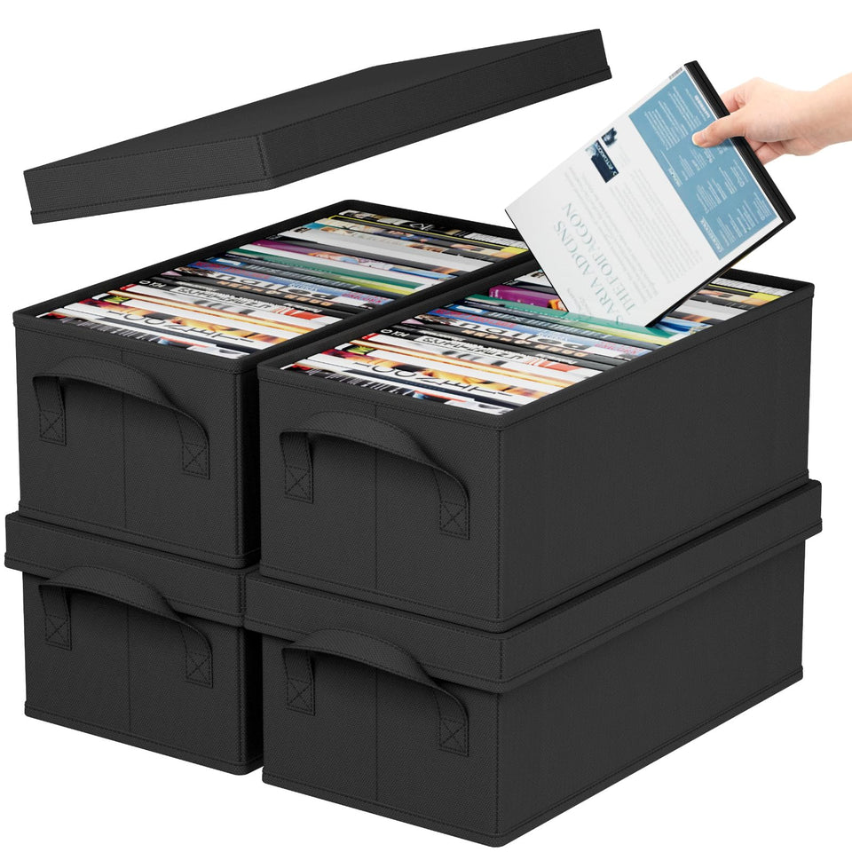 Lifewit DVD storage box front view for tidy media shelving.