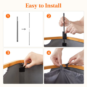 Lifewit easy-assembly foldable laundry hamper for quick setup.