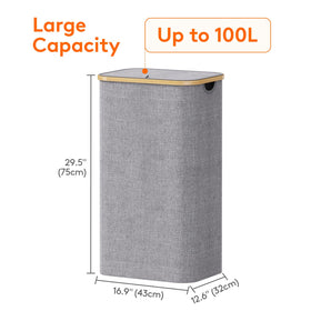 Lifewit easy-assembly foldable laundry hamper with reinforced poles.