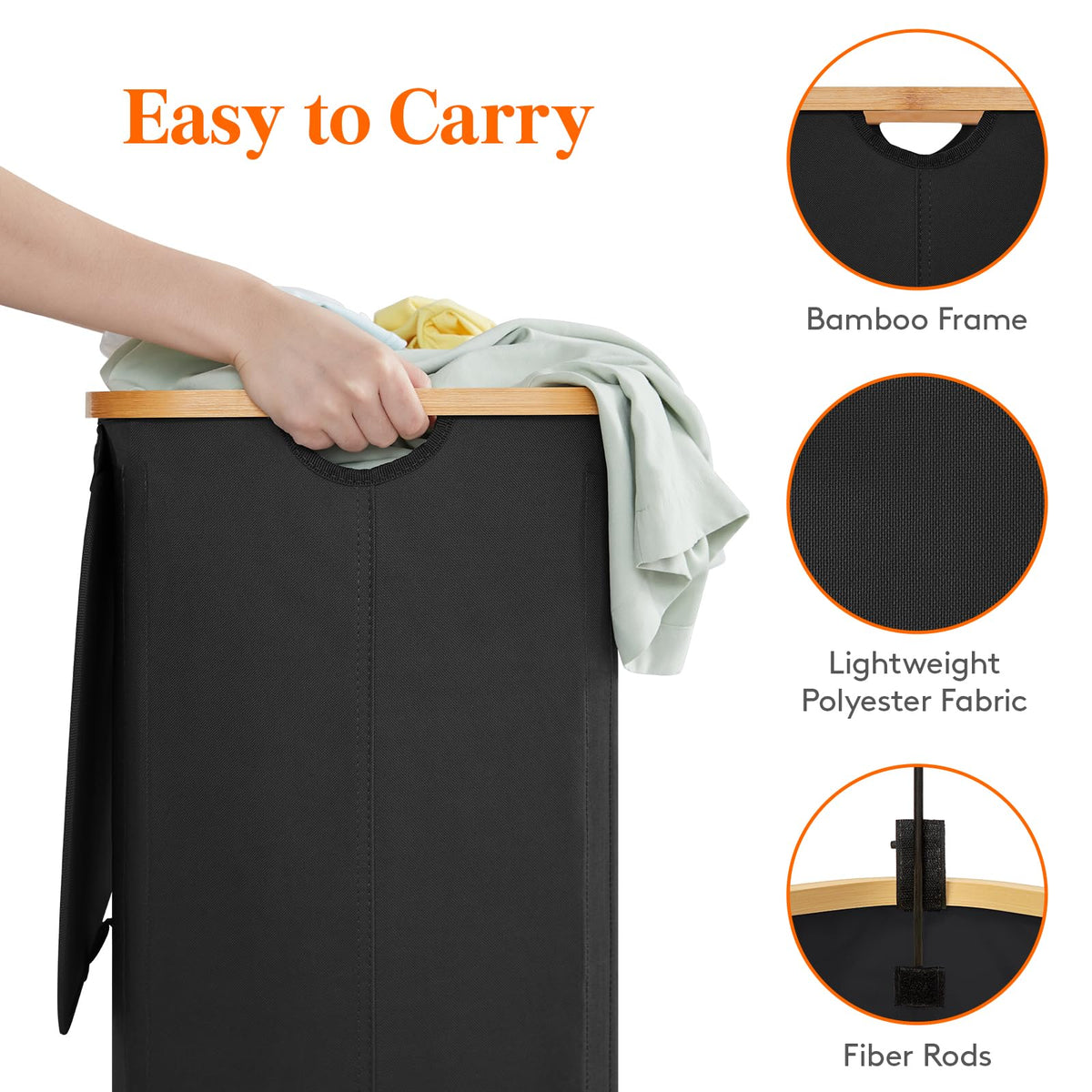 Easy-assembly Lifewit laundry bin with reinforced sleeves.