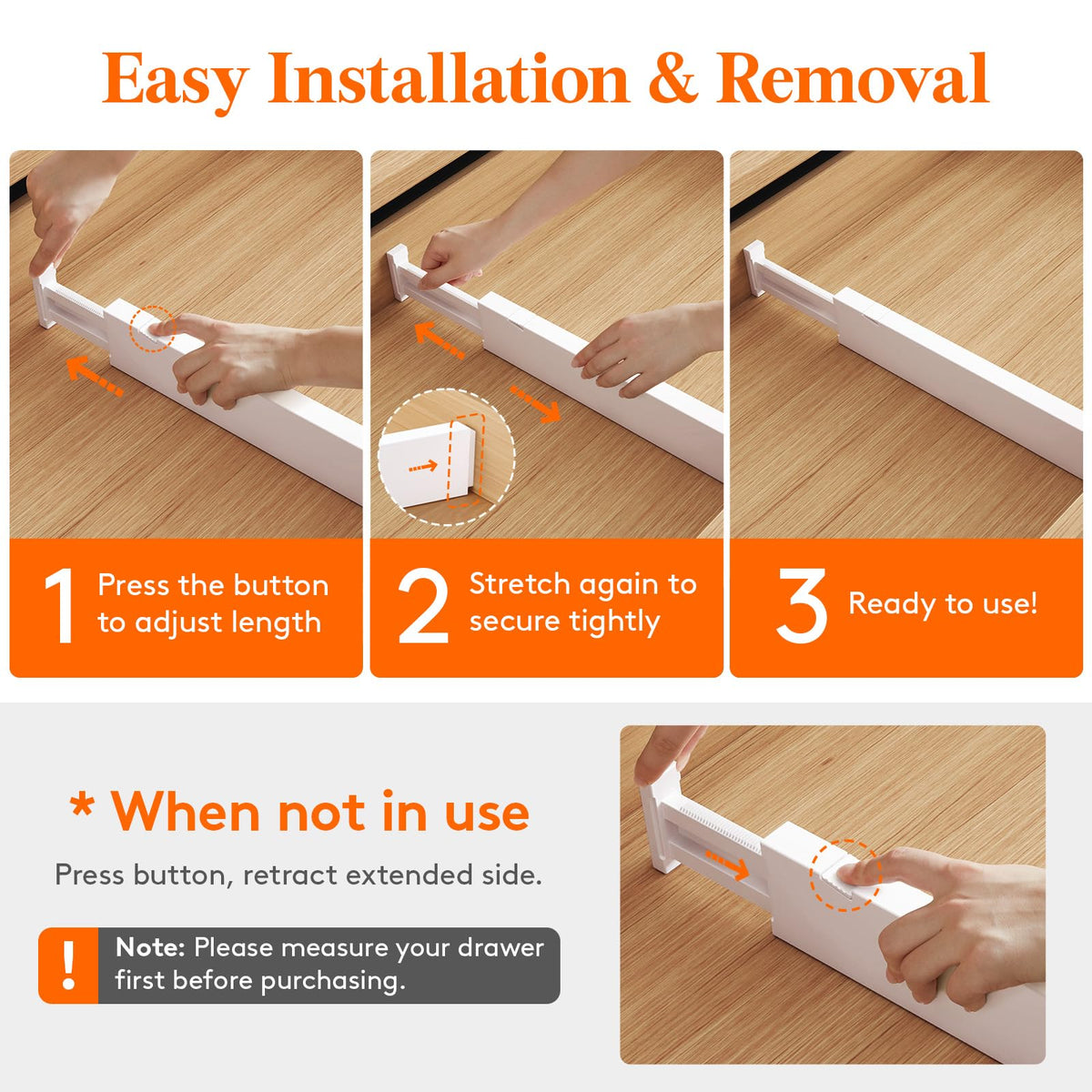 Lifewit end pads protect drawer surfaces during installation.
