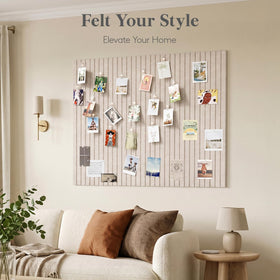 Lifewit felt tile closeup shows dense texture that resists wear during daily note keeping.