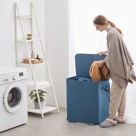 Lifewit flip-top lid keeps laundry hidden and tidy.