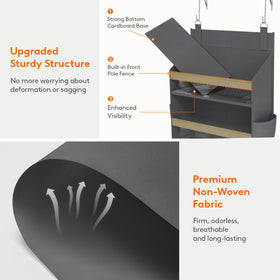 Lifewit foldable behind-the-door storage saves space when not in use.