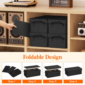 Lifewit foldable DVD box for flexible, compact storage.