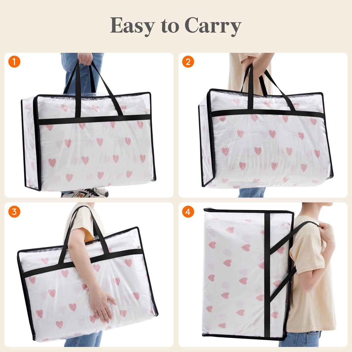 Lifewit foldable moving bags protect blankets during relocation and storage.