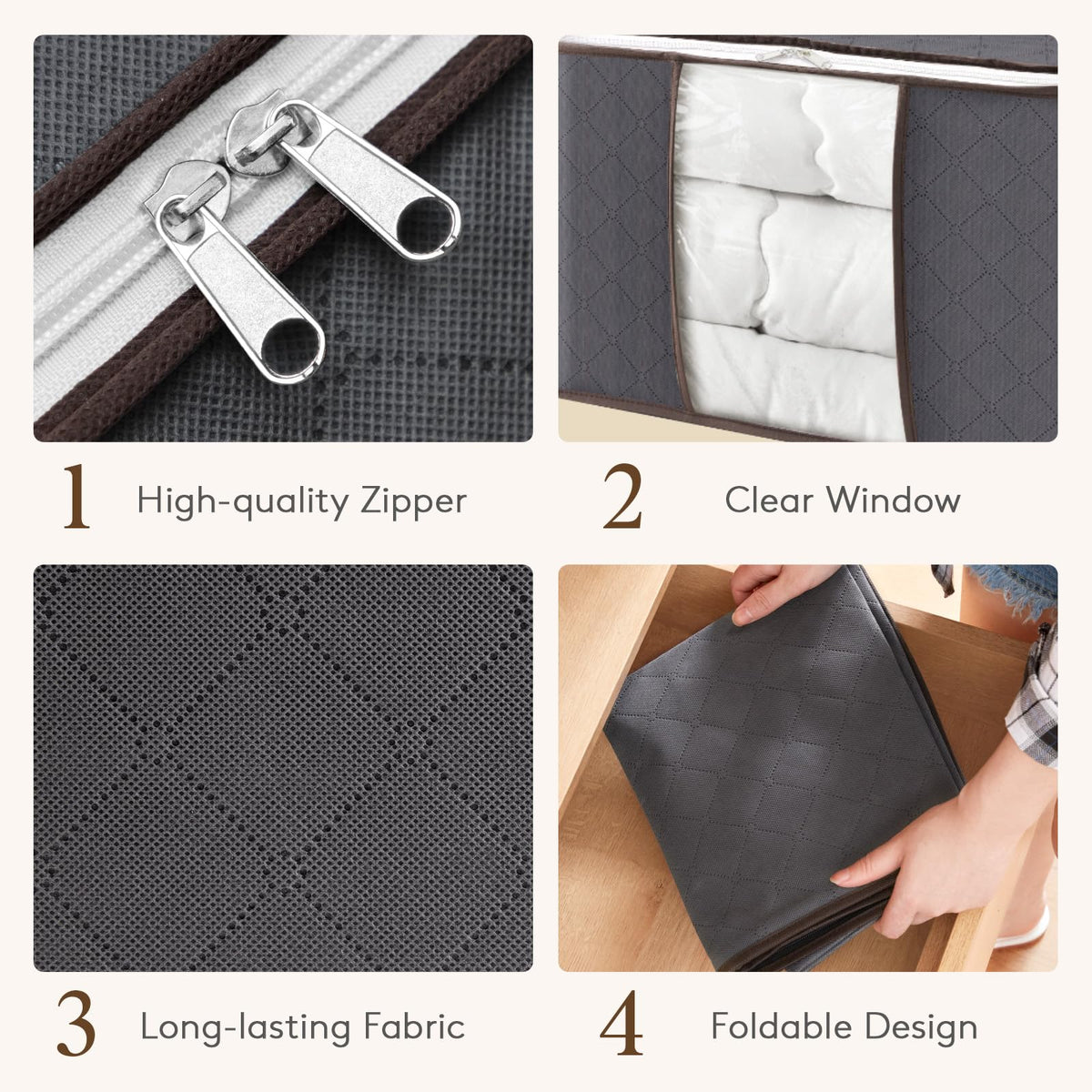 Foldable Lifewit bags fit neatly into drawers when not in use