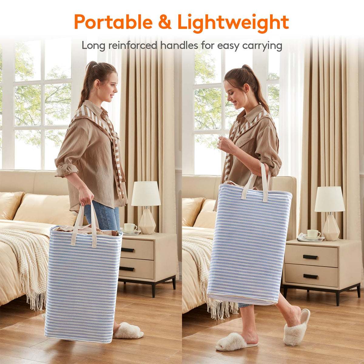 Lifewit freestanding laundry hamper ready to use without assembly.