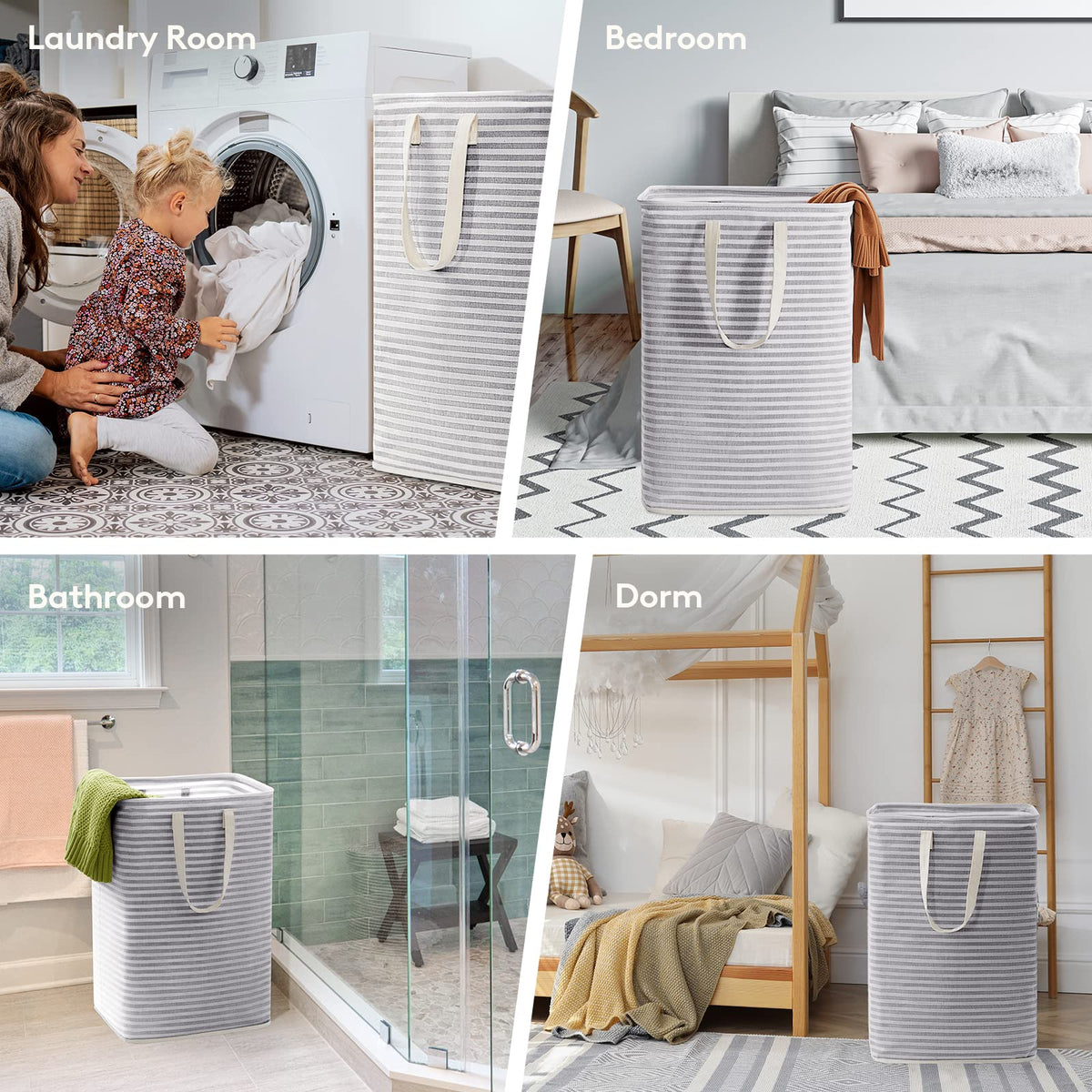Lifewit grey basket design blends with modern home decor.