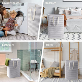 Lifewit grey basket design blends with modern home decor.