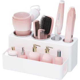 Lifewit hair tool organizer on countertop with dryer holder for clutter-free styling