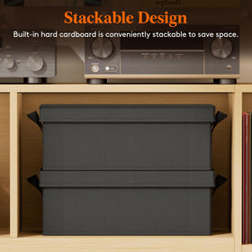 Lifewit reinforced handles enable easy transport of DVD storage boxes.