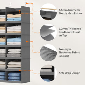 Lifewit heavy-duty hooks 3.5mm diameter support heavier garments securely.