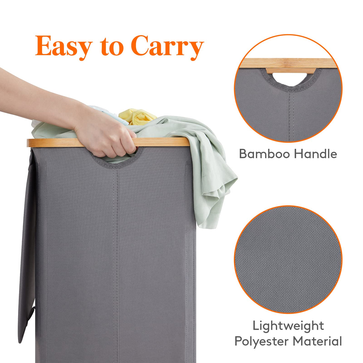 Lifewit large 100L capacity accommodates multiple loads.