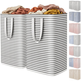 Lifewit laundry basket 80L front view highlights sturdy upright storage