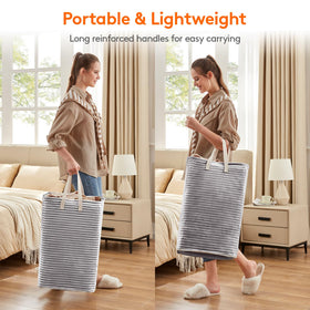Lifewit laundry basket 80L reinforced handles ready for stairs and travel