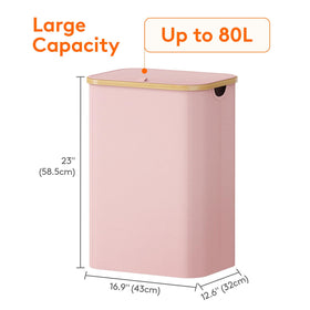 Lifewit 80L capacity with dimensions 16.9 x 12.6 x 23 inches.