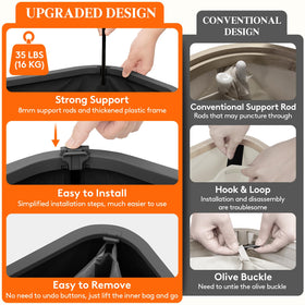 Lifewit foldable design saves space when not in use.