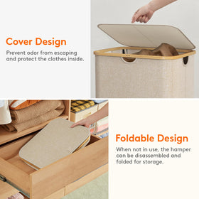 Lifewit foldable laundry basket for compact storage