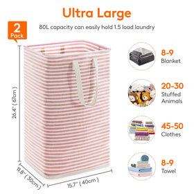 Reinforced handles on Lifewit basket allow easy one-handed carrying.