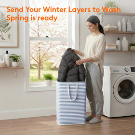 Lifewit 80L capacity per basket for large laundry loads