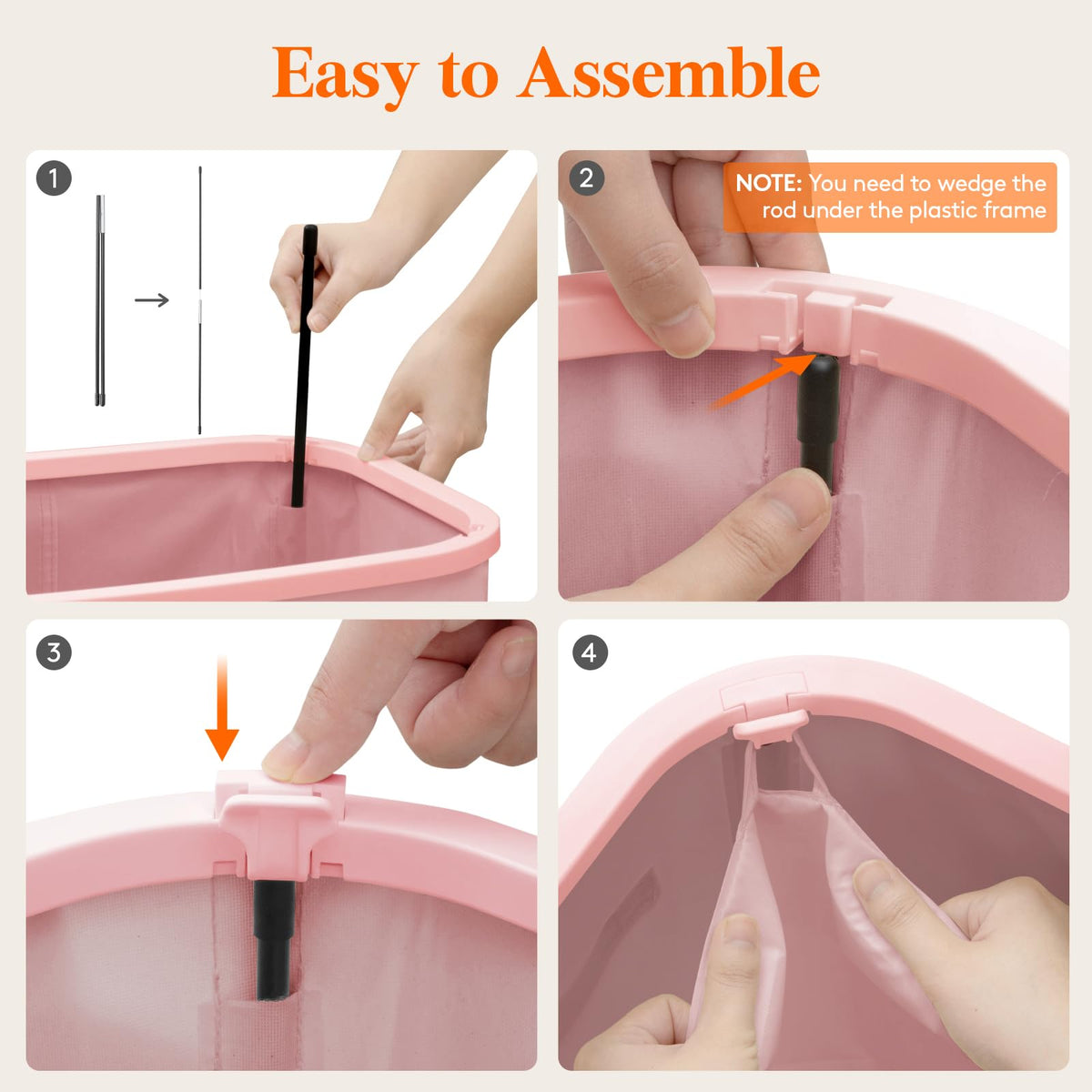 Lifewit removable inner bag for easy laundry transfer