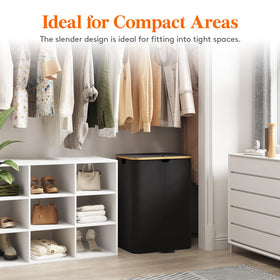 Lifewit laundry hamper shown in bathroom or dorm setup for versatile placement.