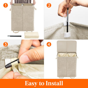 Lifewit laundry hamper with removable bags for easy transport