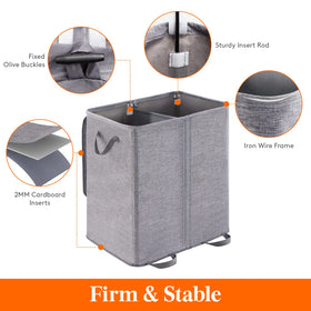 Lifewit laundry hamper with removable bags for easy transport and washing.