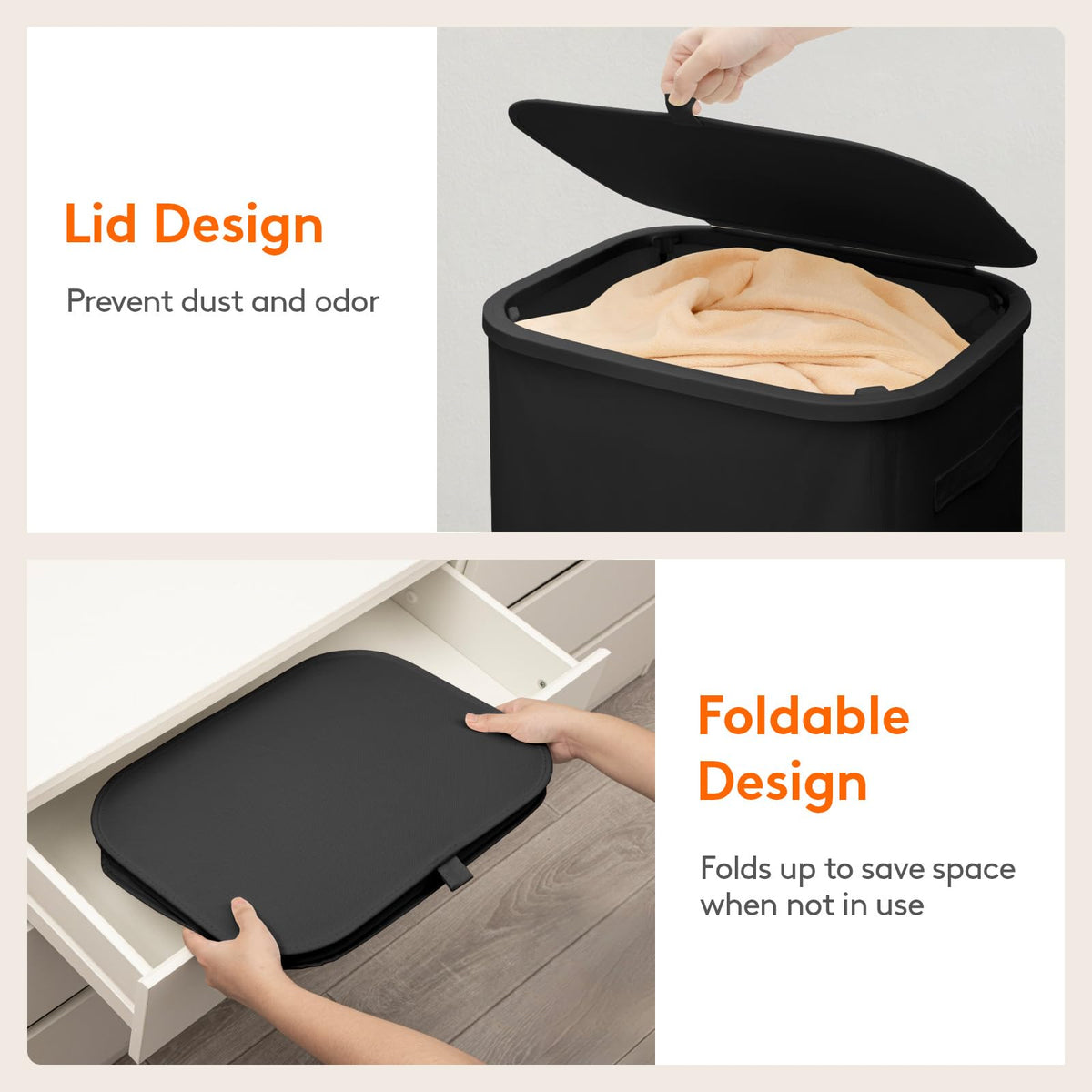 Lifewit lid keeps dust out and clothes protected.