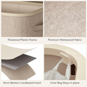 Lifewit lid keeps dust and odors contained between wash days.