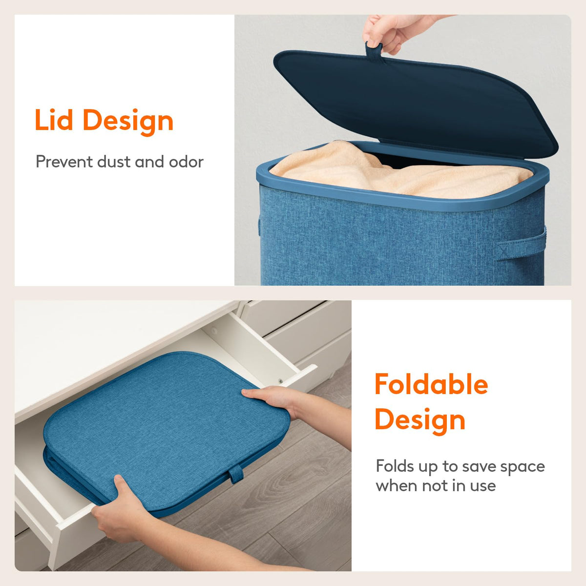 Lifewit lid keeps odors and dust contained during storage.