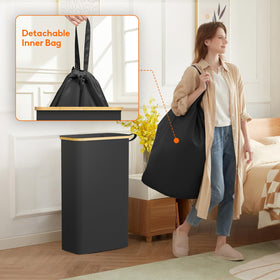 Lifewit lid helping to contain odors in the hamper
