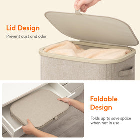 Lid design helps contain odors during storage.