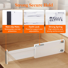 Lifewit multi-functional storage dividers for clothes and utensils.