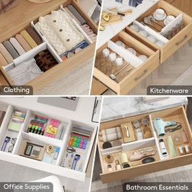 Lifewit multipurpose drawer divider offers flexible arrangement options.