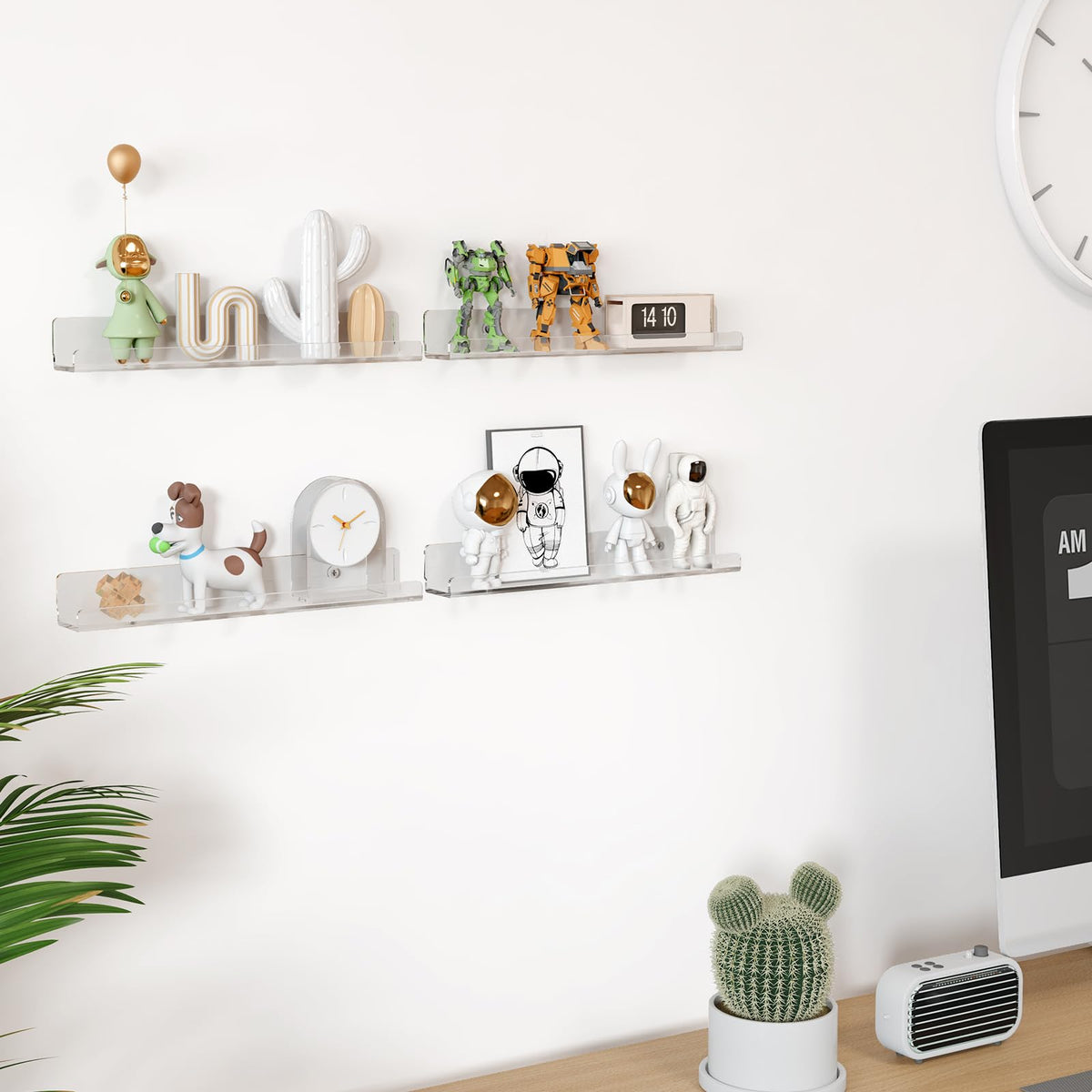 Lifewit photo frame display shelf creating a tidy gallery