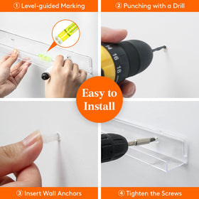 Lifewit pre-drilled holes and mounting hardware for steady mounting