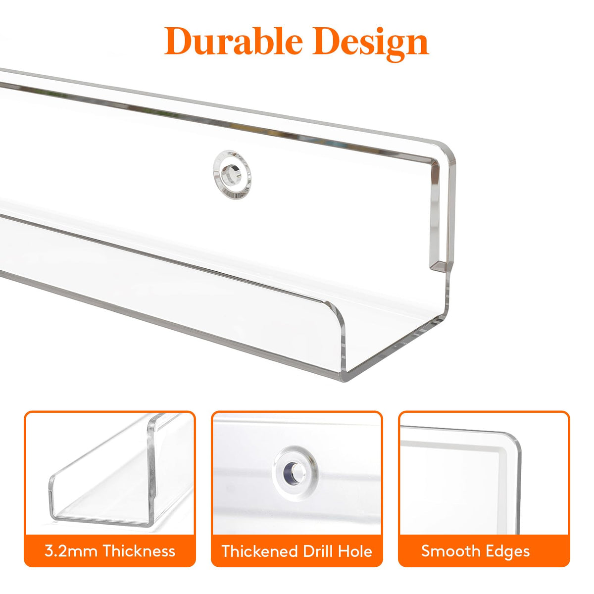 Lifewit wall-mount shelf securely installed for sturdy organization