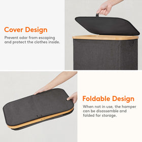 Lifewit lid on the basket helps keep contents discreet and odor-free.