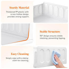 Lifewit durable PP plastic bin set provides sturdy organization