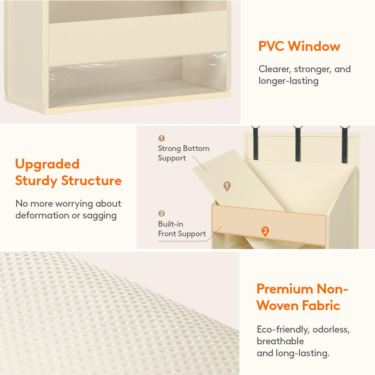 Lifewit anti-tilt design keeps items stable behind the door.