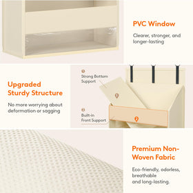 Lifewit anti-tilt design keeps items stable behind the door.