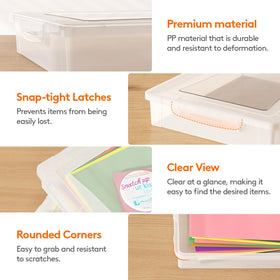 Lifewit semi-transparent paper storage box showing content visibility