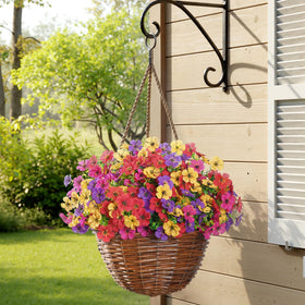 Lifewit fake daisies for patios and window boxes with realistic petals.